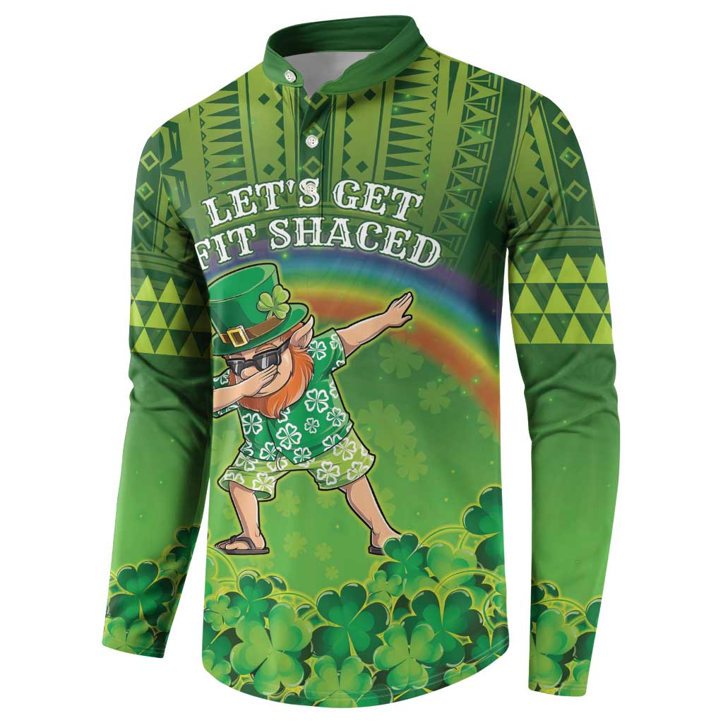 Personalised Hawaii Saint Patrick's Day Button Sweatshirt Let's Get Fit Shaced