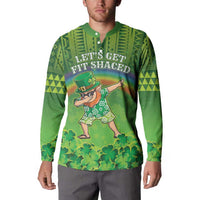 Personalised Hawaii Saint Patrick's Day Button Sweatshirt Let's Get Fit Shaced