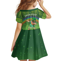 Personalised Hawaii Saint Patrick's Day Family Matching Off The Shoulder Long Sleeve Dress and Hawaiian Shirt Let's Get Fit Shaced LT05 - Polynesian Pride