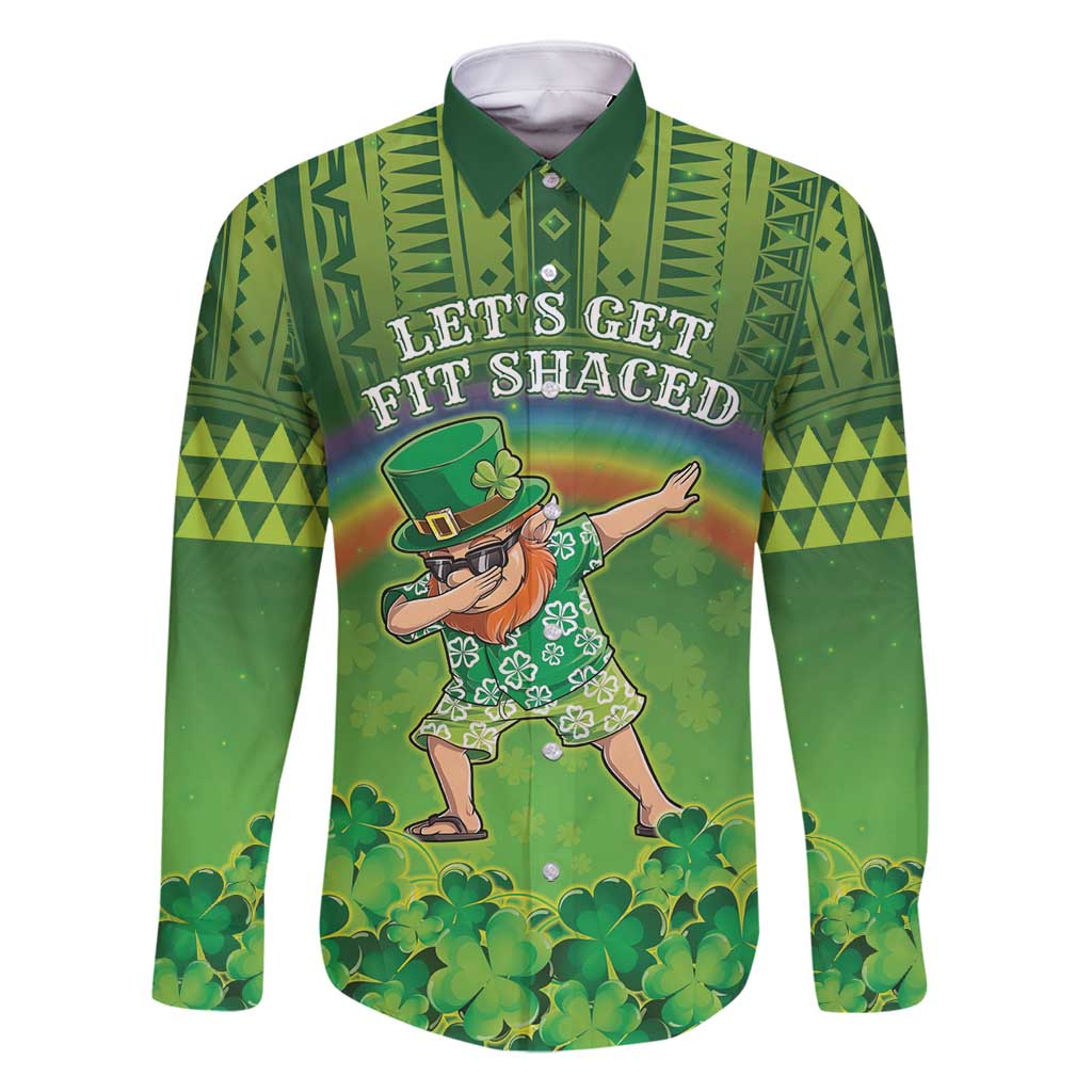 Personalised Hawaii Saint Patrick's Day Family Matching Tank Maxi Dress and Hawaiian Shirt Let's Get Fit Shaced