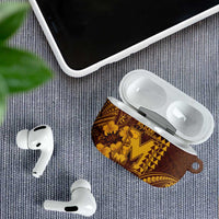 Hawaii Mililani High School AirPods Case Tribal Tattoo With Hibiscus Flowers