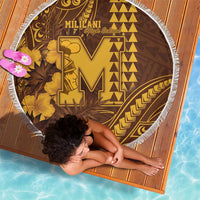 Hawaii Mililani High School Beach Blanket Tribal Tattoo With Hibiscus Flowers