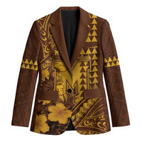 Personalised Hawaii Mililani High School Blazer Tribal Tattoo With Hibiscus Flowers