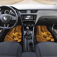 Personalised Hawaii Mililani High School Car Mats Tribal Tattoo With Hibiscus Flowers