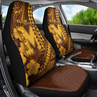 Hawaii Mililani High School Car Seat Cover Tribal Tattoo With Hibiscus Flowers