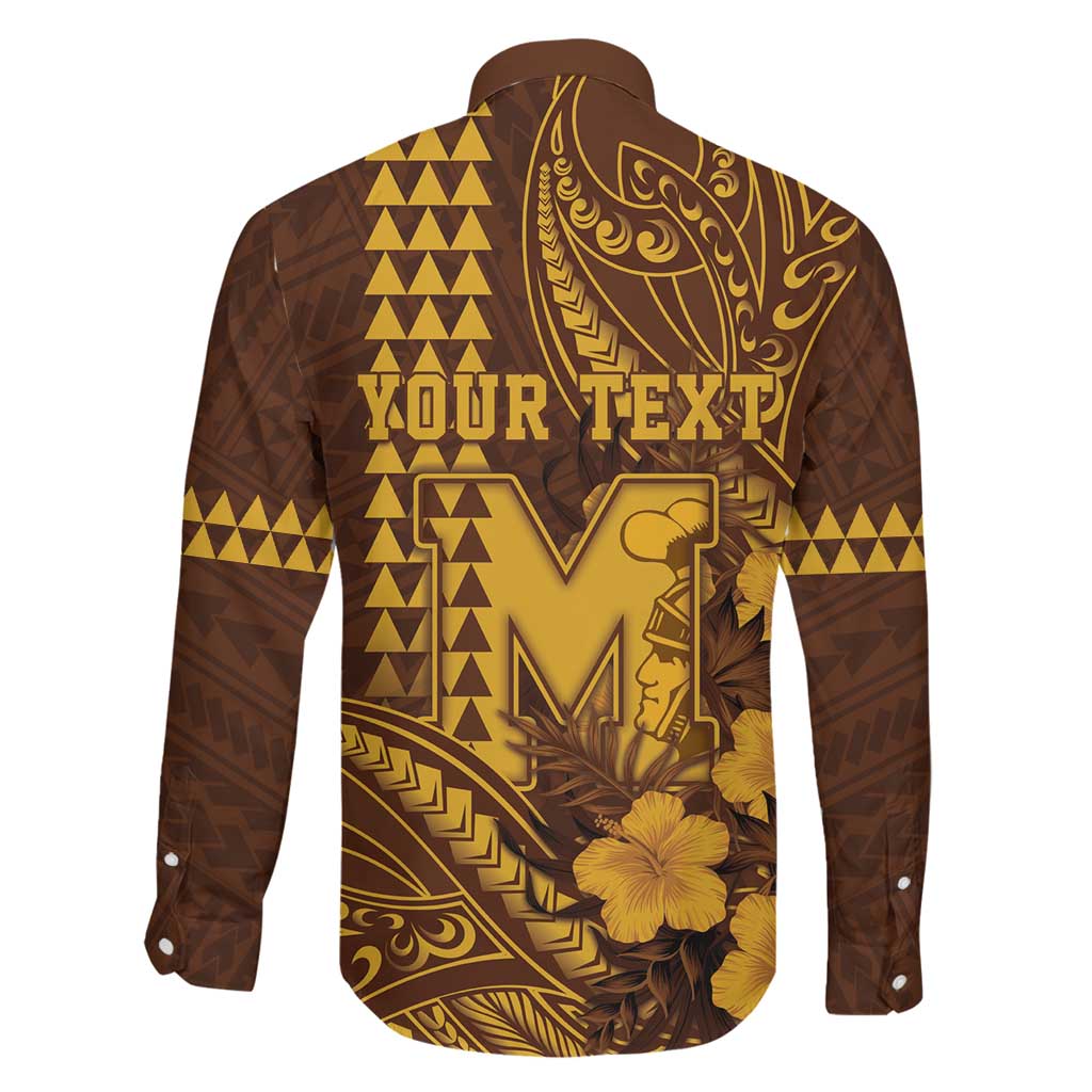 Personalised Hawaii Mililani High School Family Matching Mermaid Dress and Hawaiian Shirt Tribal Tattoo With Hibiscus Flowers LT05 - Polynesian Pride