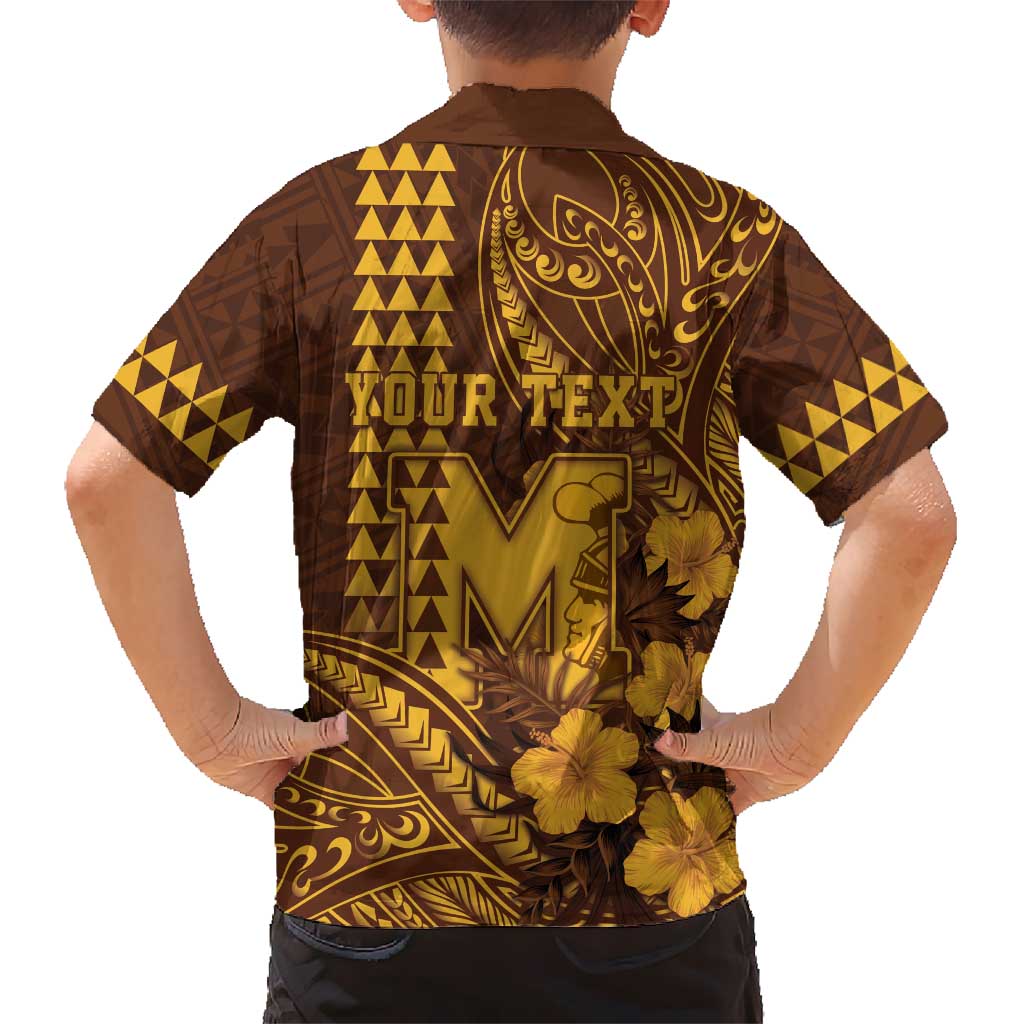 Personalised Hawaii Mililani High School Family Matching Puletasi and Hawaiian Shirt Tribal Tattoo With Hibiscus Flowers LT05 - Polynesian Pride