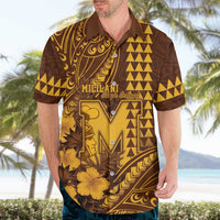 Personalised Hawaii Mililani High School Hawaiian Shirt Tribal Tattoo With Hibiscus Flowers