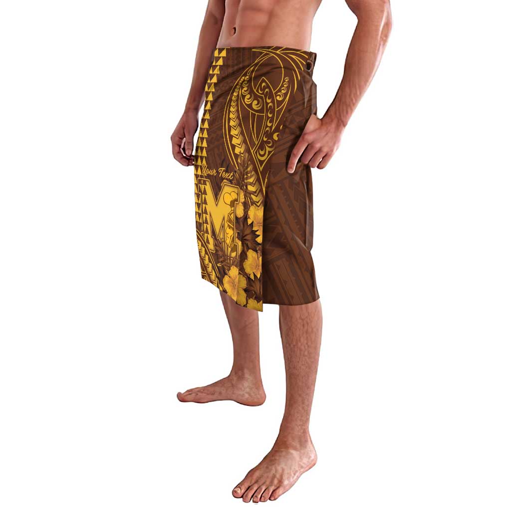 Personalised Hawaii Mililani High School Lavalava Tribal Tattoo With Hibiscus Flowers