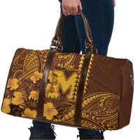 Hawaii Mililani High School Travel Bag Tribal Tattoo With Hibiscus Flowers