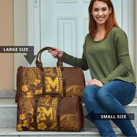 Hawaii Mililani High School Travel Bag Tribal Tattoo With Hibiscus Flowers