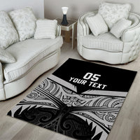 Custom New Zealand Cricket Area Rug Go Champions World Cup 2024 With Maori Pattern LT05 - Polynesian Pride