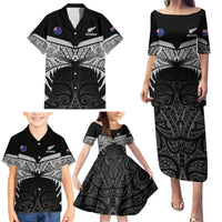 Custom New Zealand Cricket Family Matching Puletasi and Hawaiian Shirt Go Champions World Cup 2024 With Maori Pattern LT05 - Polynesian Pride