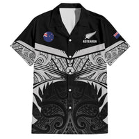 Custom New Zealand Cricket Family Matching Short Sleeve Bodycon Dress and Hawaiian Shirt Go Champions World Cup 2024 With Maori Pattern LT05 Dad's Shirt - Short Sleeve Black - Polynesian Pride