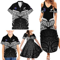Custom New Zealand Cricket Family Matching Summer Maxi Dress and Hawaiian Shirt Go Champions World Cup 2024 With Maori Pattern LT05 - Polynesian Pride