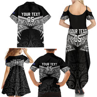 Custom New Zealand Cricket Family Matching Summer Maxi Dress and Hawaiian Shirt Go Champions World Cup 2024 With Maori Pattern LT05 - Polynesian Pride