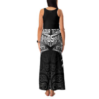 Custom New Zealand Cricket Family Matching Tank Maxi Dress and Hawaiian Shirt Go Champions World Cup 2024 With Maori Pattern LT05 - Polynesian Pride