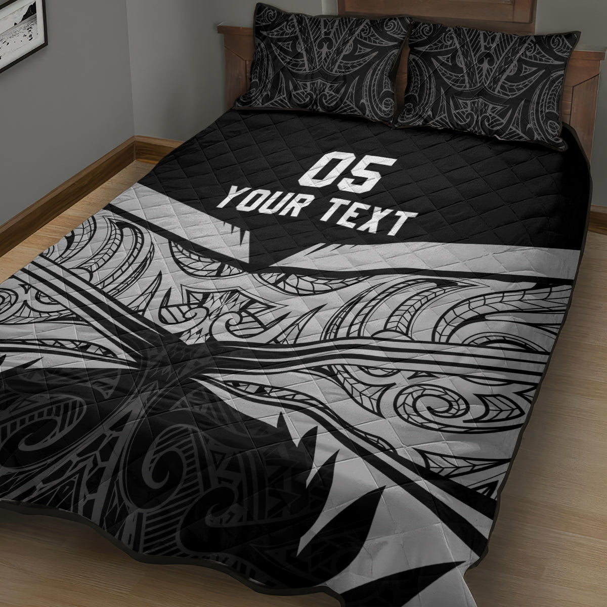 Custom New Zealand Cricket Quilt Bed Set Go Champions World Cup 2024 With Maori Pattern LT05 - Polynesian Pride