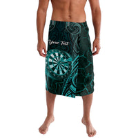 Personalised New Zealand Darts Lavalava Turquoise Dart Board Maori Pattern