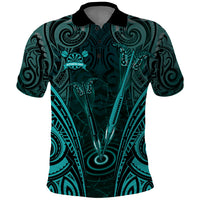 Personalised New Zealand Darts Polo Shirt Turquoise Dart Board Maori Pattern LT05 Turquoise - Polynesian Pride