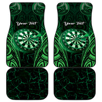 Personalised New Zealand Darts Car Mats Green Dart Board Maori Pattern