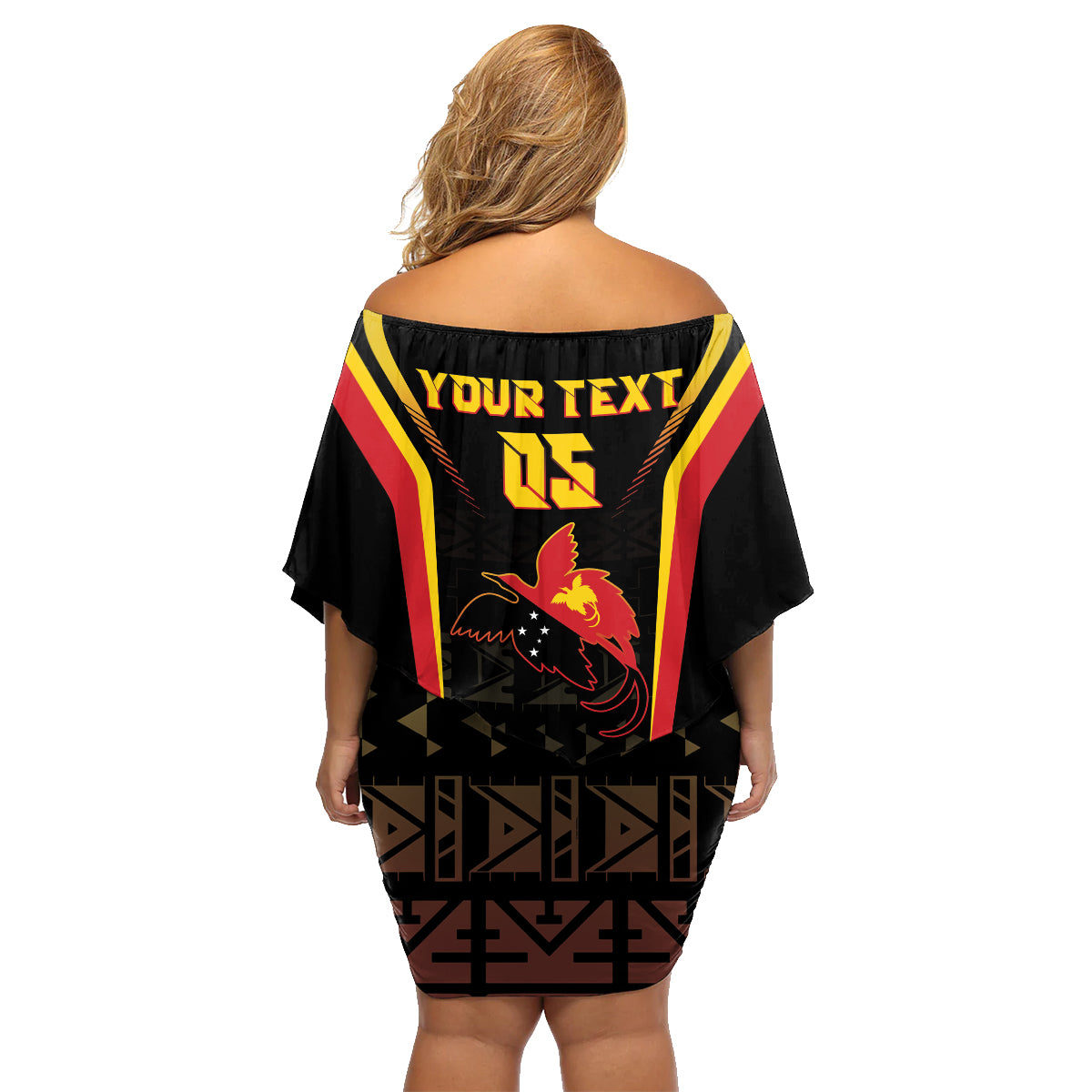Custom Papua New Guinea Cricket Family Matching Off Shoulder Short Dress and Hawaiian Shirt 2024 World Cup LT05 - Polynesian Pride