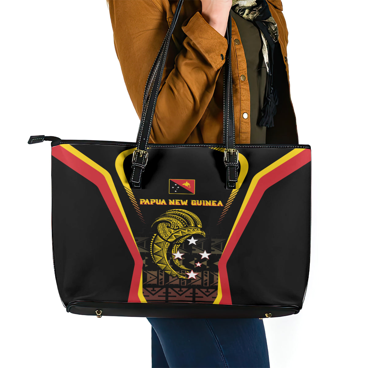 Papua New Guinea Cricket Leather Tote Bag 2024 World Cup