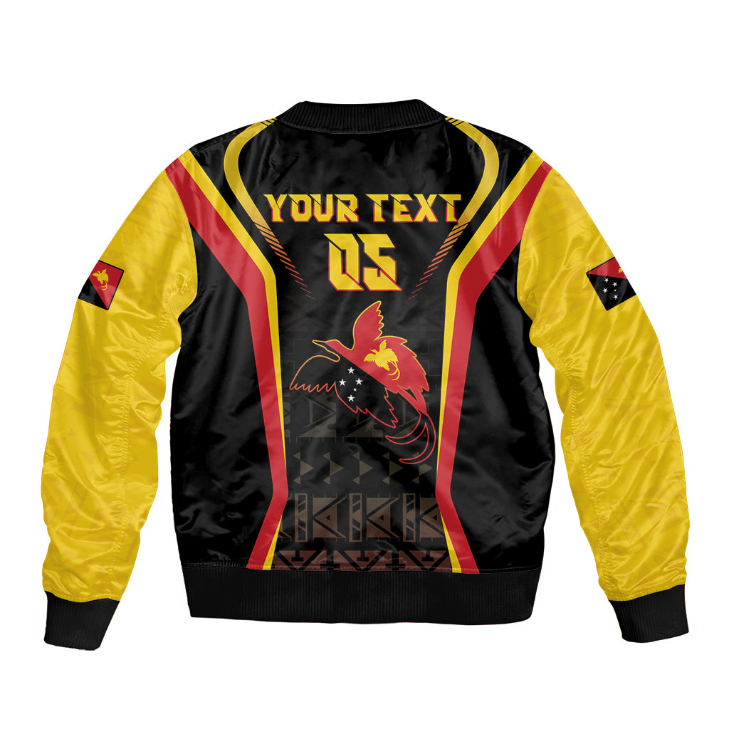 Custom Papua New Guinea Cricket Sleeve Zip Bomber Jacket 2024 World Cup