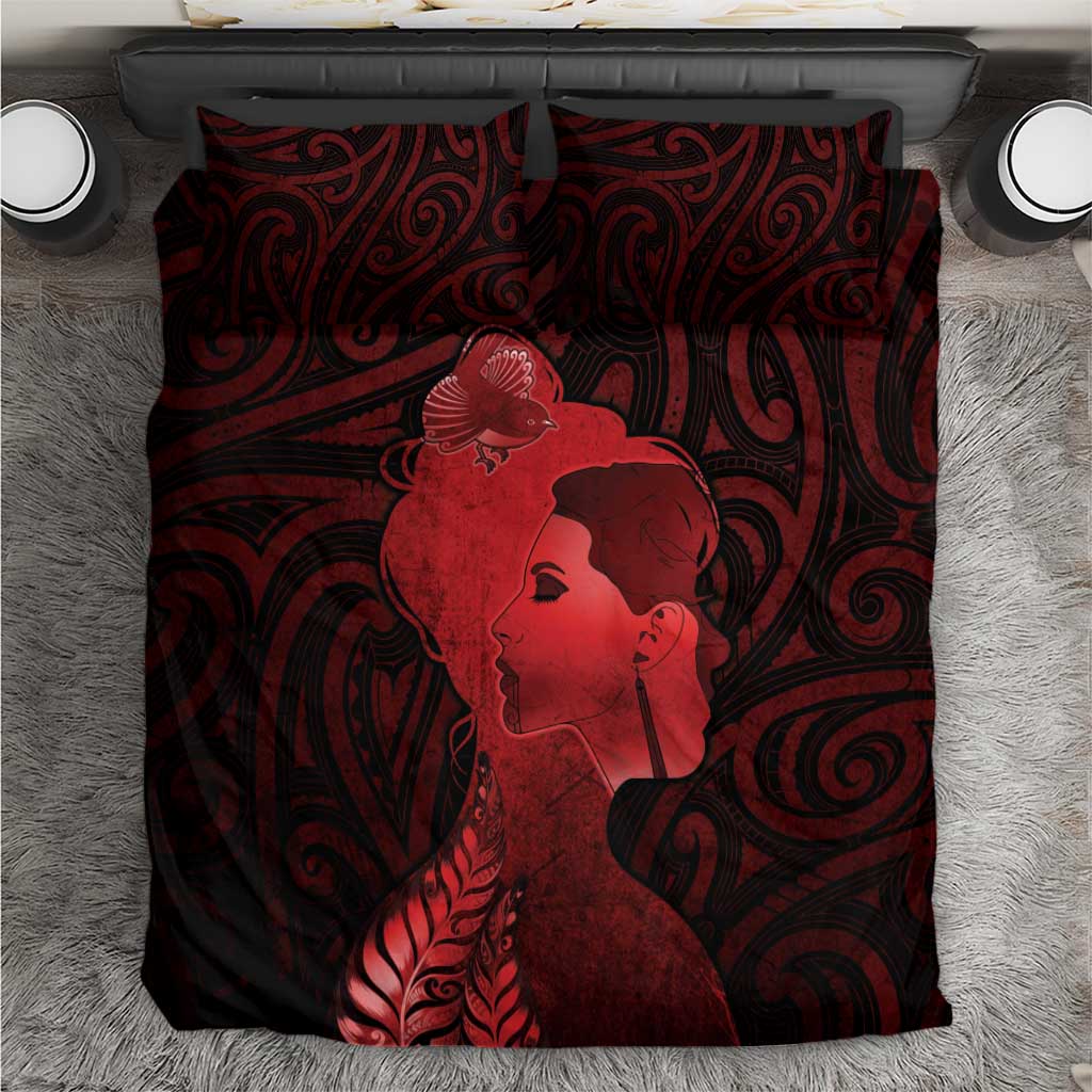 Aotearoa Mana Wahine Bedding Set The Spiritual Power Of Women LT05 Red - Polynesian Pride