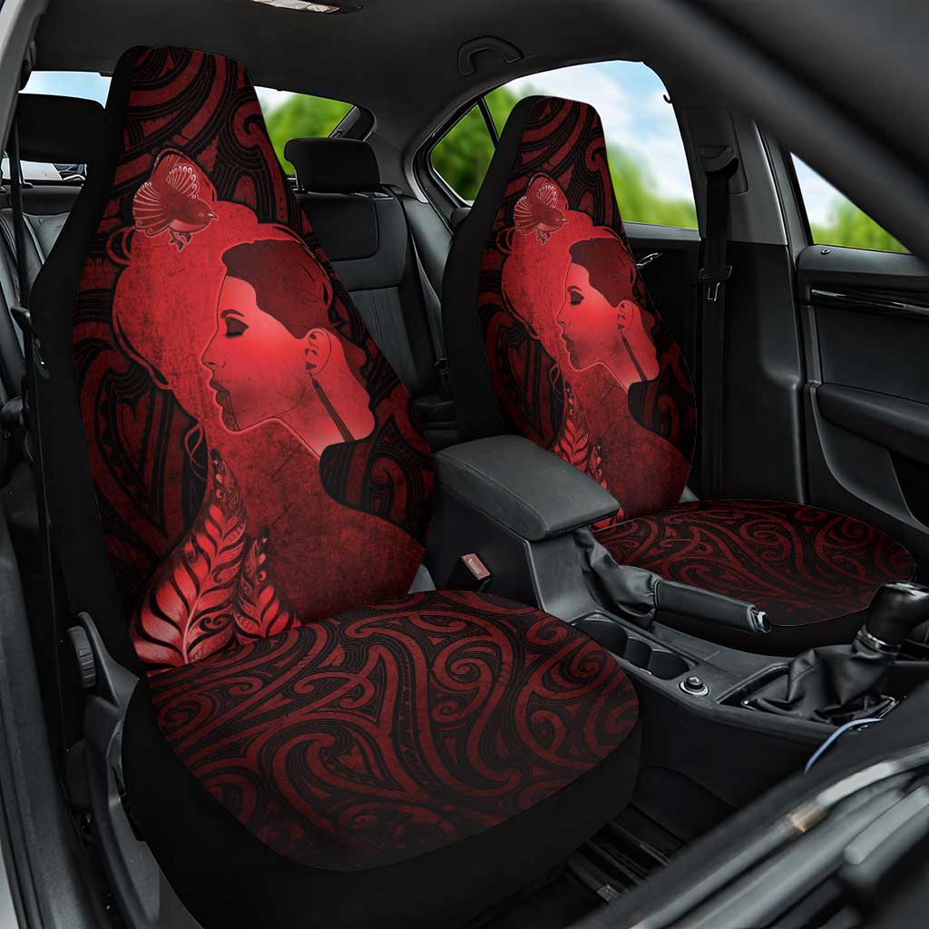 Aotearoa Mana Wahine Car Seat Cover The Spiritual Power Of Women LT05 One Size Red - Polynesian Pride