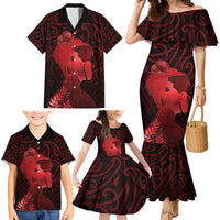 Aotearoa Mana Wahine Family Matching Mermaid Dress and Hawaiian Shirt The Spiritual Power Of Women LT05 - Polynesian Pride