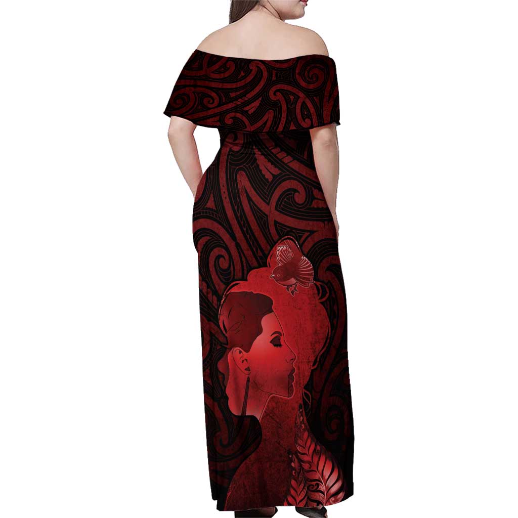 Aotearoa Mana Wahine Family Matching Off Shoulder Maxi Dress and Hawaiian Shirt The Spiritual Power Of Women LT05 - Polynesian Pride
