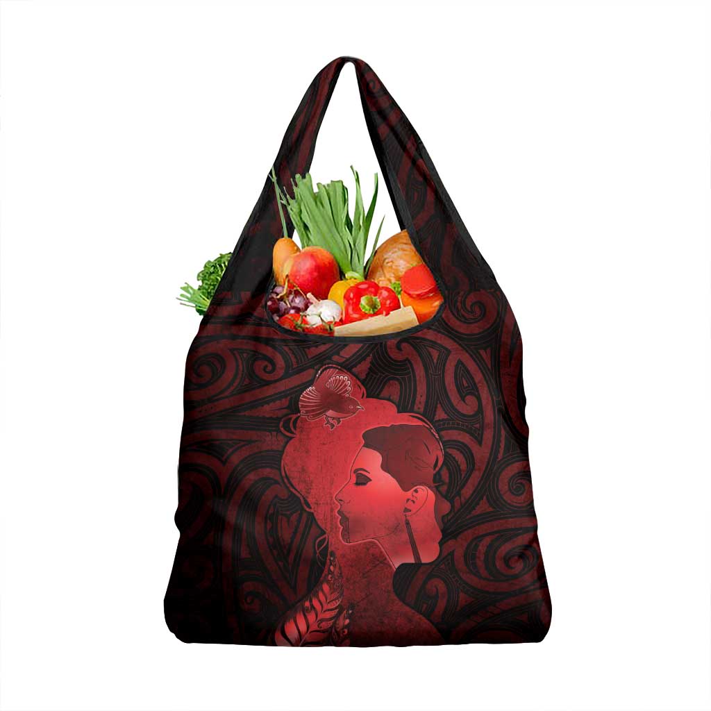 Aotearoa Mana Wahine Grocery Bag The Spiritual Power Of Women LT05 1-pack One Size Red - Polynesian Pride