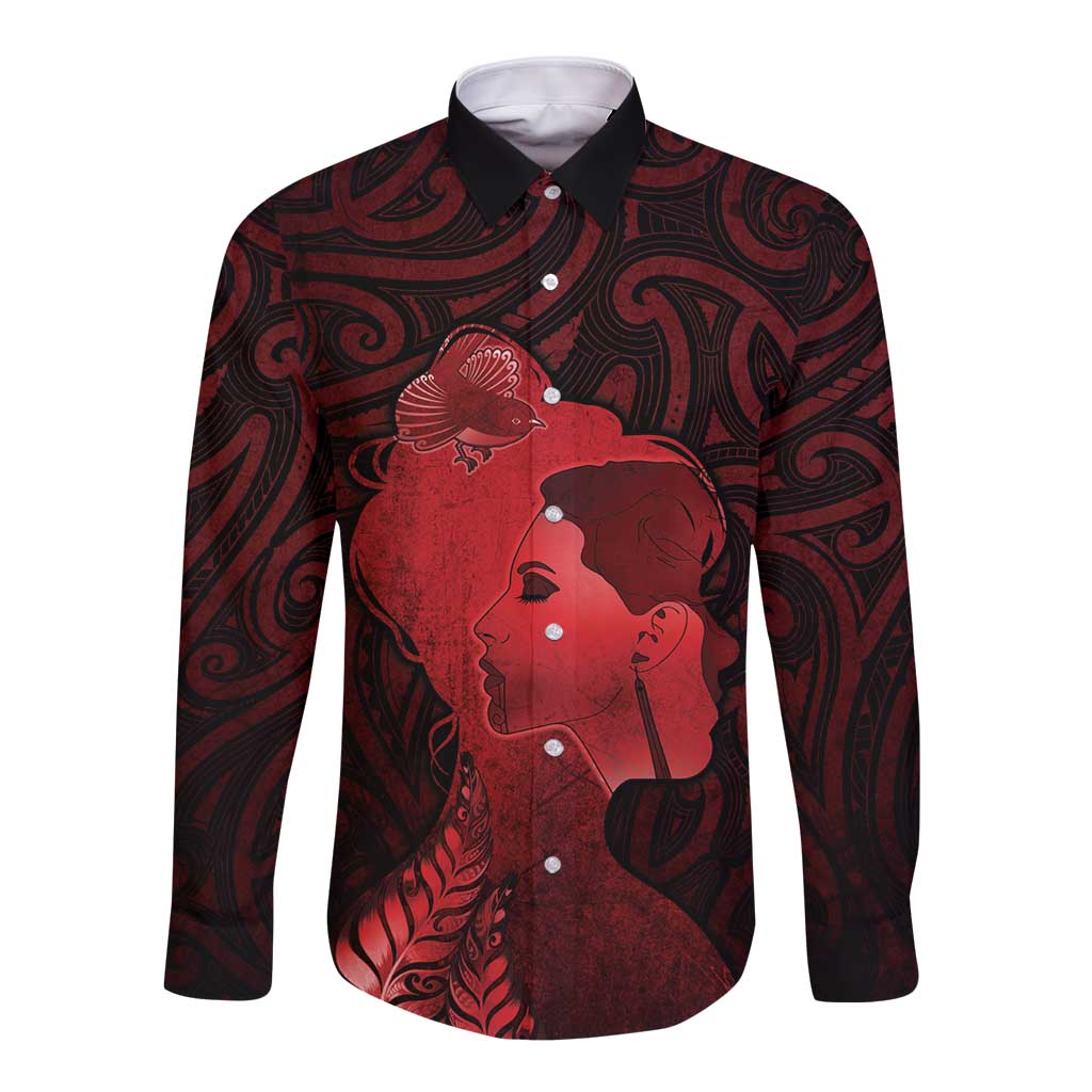 Aotearoa Mana Wahine Long Sleeve Button Shirt The Spiritual Power Of Women