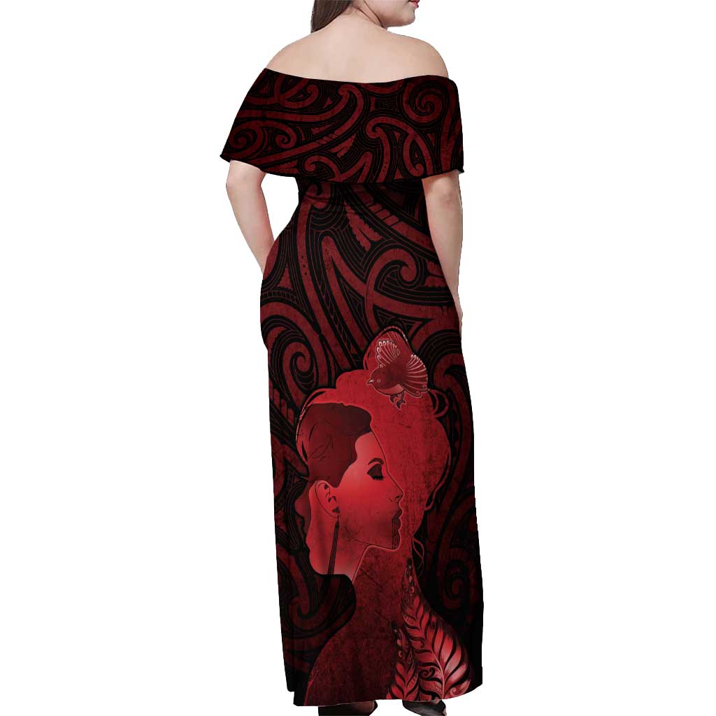 Aotearoa Mana Wahine Off Shoulder Maxi Dress The Spiritual Power Of Women