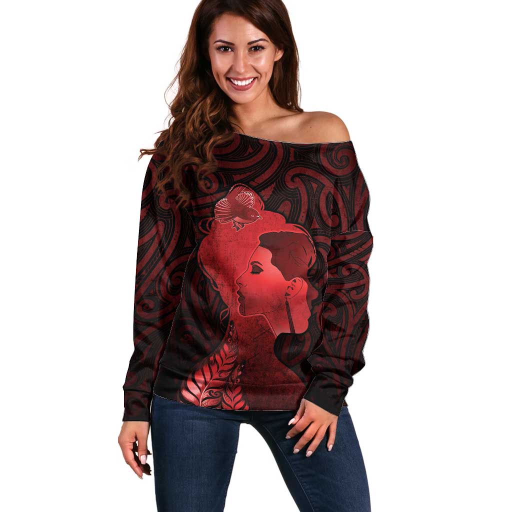 Aotearoa Mana Wahine Off Shoulder Sweater The Spiritual Power Of Women