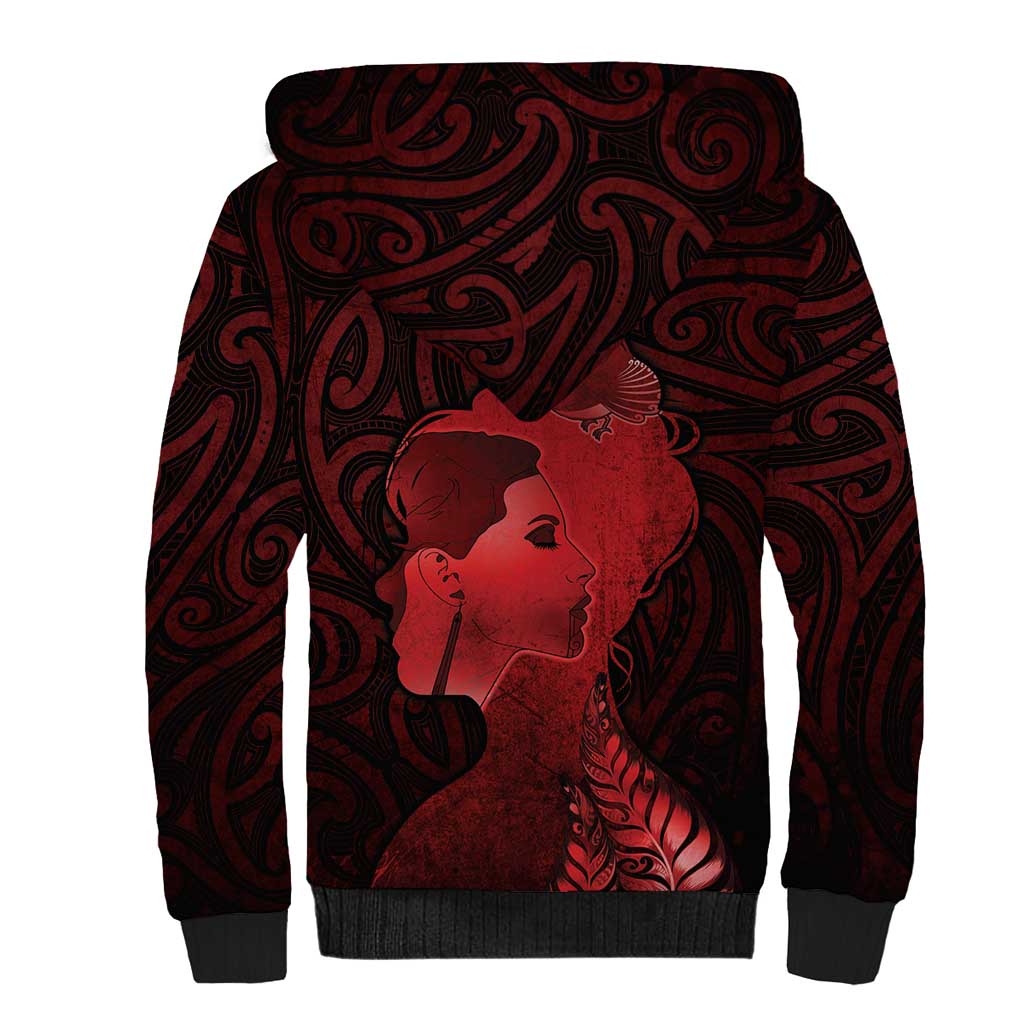 Aotearoa Mana Wahine Sherpa Hoodie The Spiritual Power Of Women LT05 - Polynesian Pride