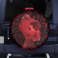 Aotearoa Mana Wahine Spare Tire Cover The Spiritual Power Of Women LT05 No hole Red - Polynesian Pride