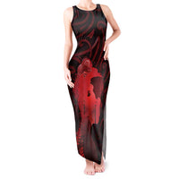Aotearoa Mana Wahine Tank Maxi Dress The Spiritual Power Of Women LT05 Women Red - Polynesian Pride