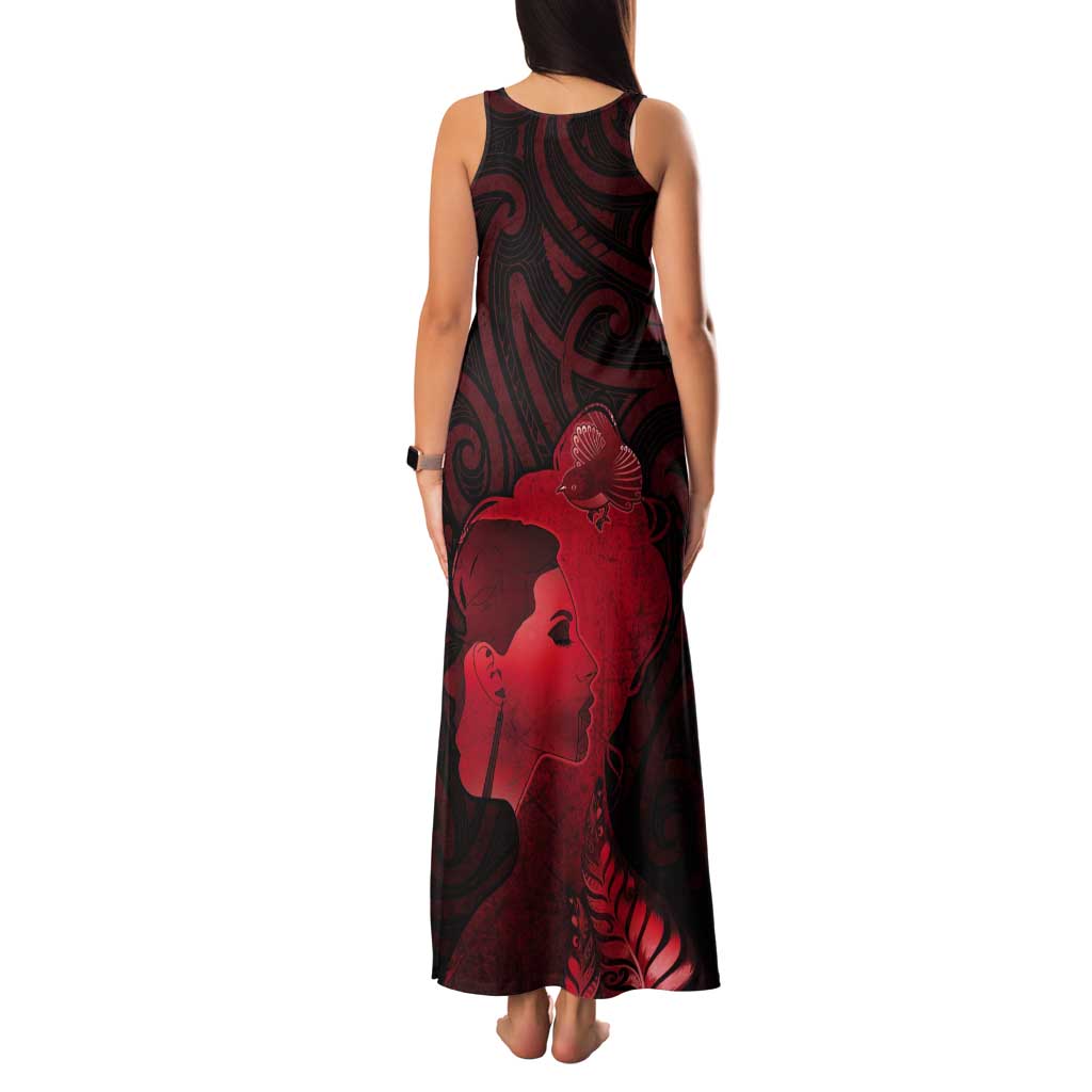 Aotearoa Mana Wahine Tank Maxi Dress The Spiritual Power Of Women LT05 - Polynesian Pride