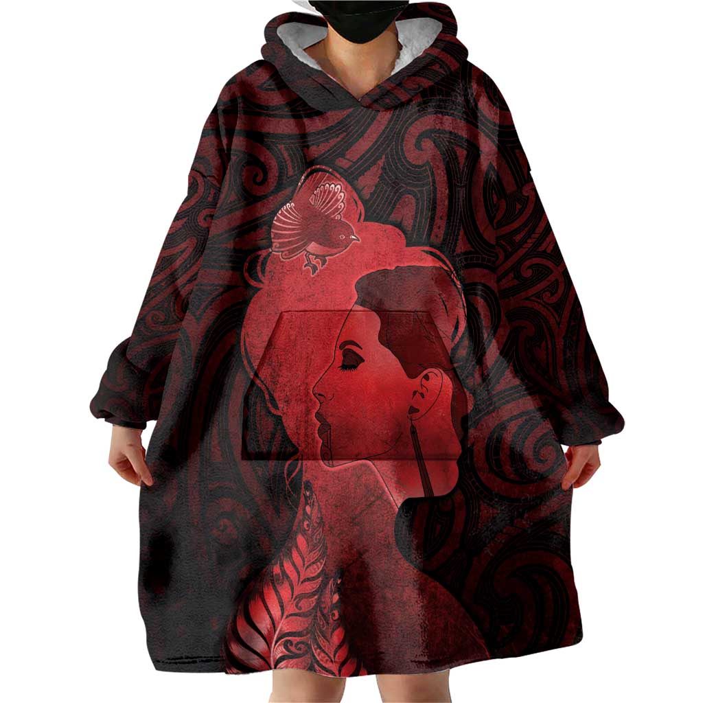 Aotearoa Mana Wahine Wearable Blanket Hoodie The Spiritual Power Of Women LT05 - Polynesian Pride