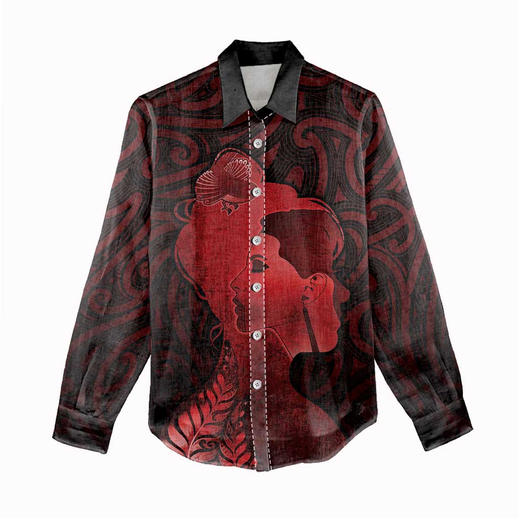 Aotearoa Mana Wahine Women Casual Shirt The Spiritual Power Of Women LT05 - Polynesian Pride