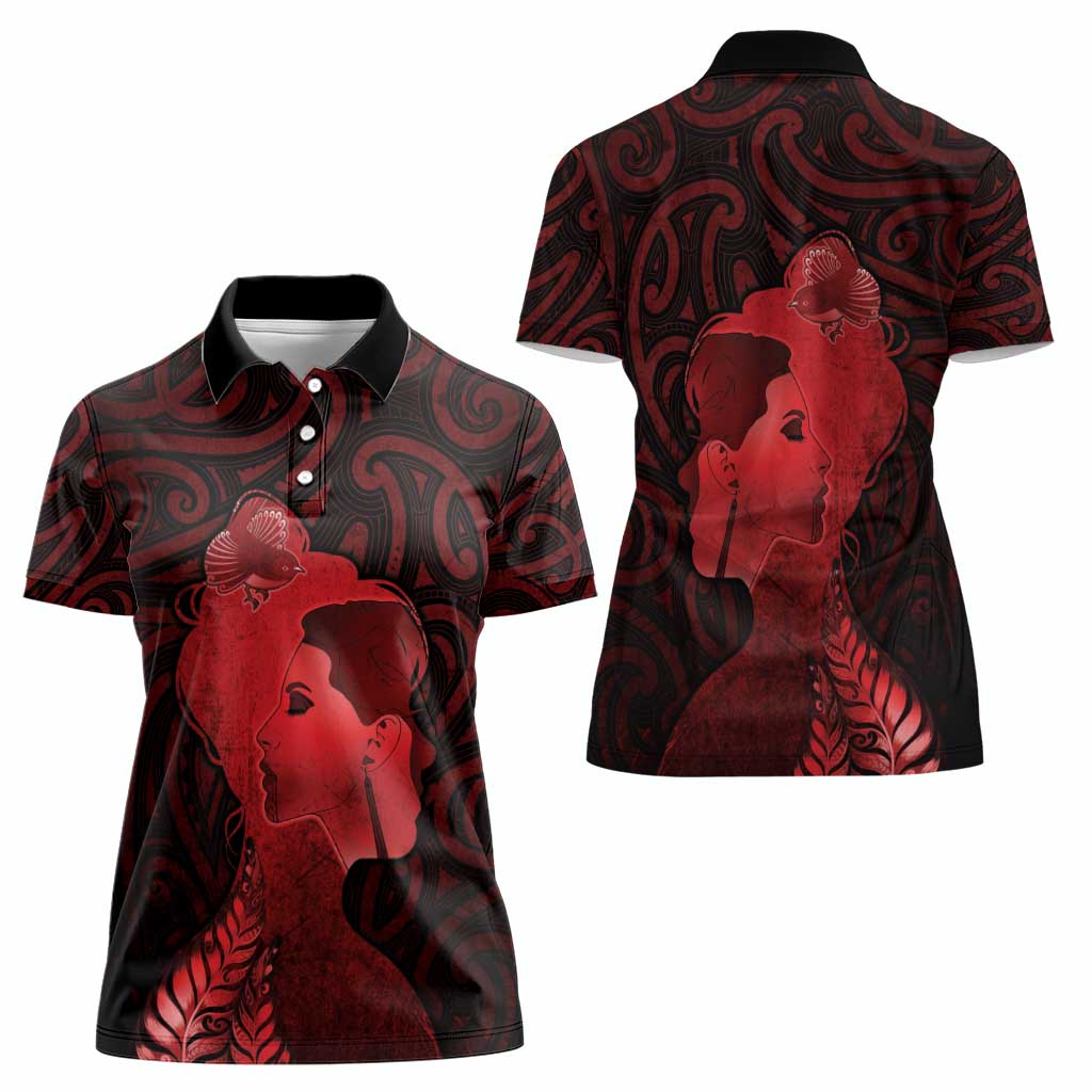Aotearoa Mana Wahine Women Polo Shirt The Spiritual Power Of Women LT05 - Polynesian Pride
