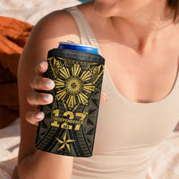 Personalised Philippines Independence Day 4 in 1 Can Cooler Tumbler Filipinos Sun Star Tribal