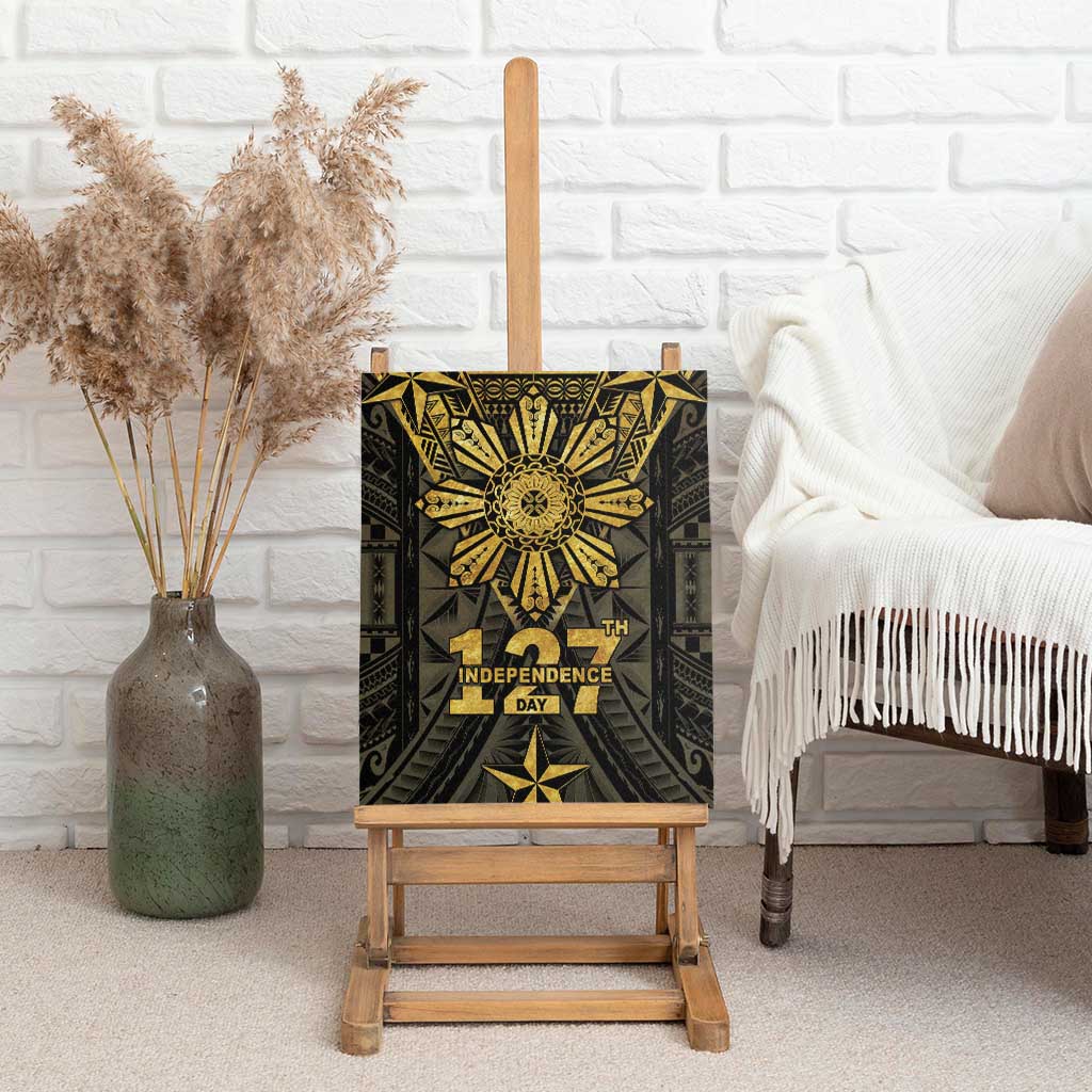 Philippines Independence Day Canvas Wall Art Filipinos Sun Star Tribal