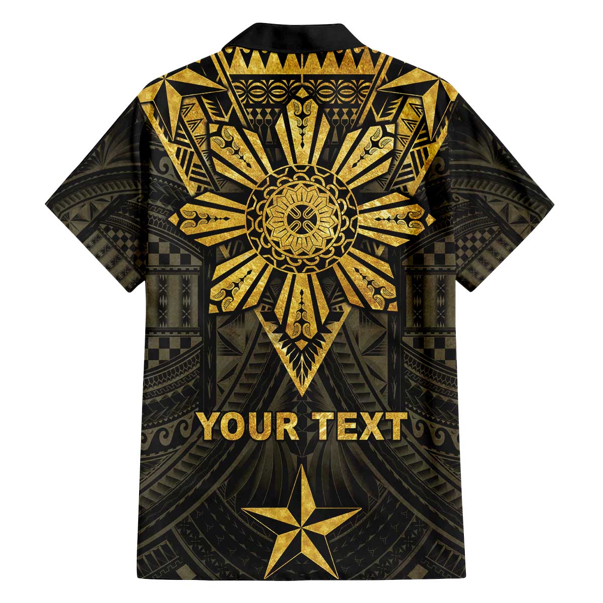 Personalised Philippines Independence Day Family Matching Off The Shoulder Long Sleeve Dress and Hawaiian Shirt Filipinos Sun Star Tribal LT05 - Polynesian Pride