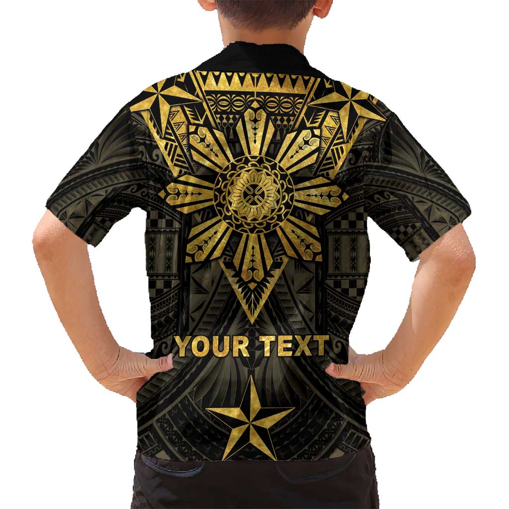 Personalised Philippines Independence Day Family Matching Off Shoulder Maxi Dress and Hawaiian Shirt Filipinos Sun Star Tribal LT05 - Polynesian Pride