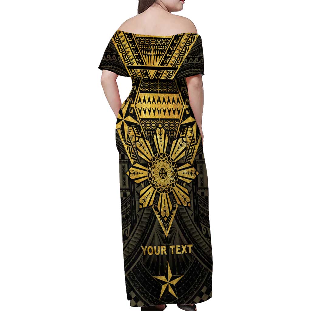 Personalised Philippines Independence Day Family Matching Off Shoulder Maxi Dress and Hawaiian Shirt Filipinos Sun Star Tribal LT05 - Polynesian Pride
