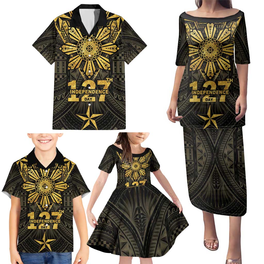 Personalised Philippines Independence Day Family Matching Puletasi and Hawaiian Shirt Filipinos Sun Star Tribal LT05 - Polynesian Pride