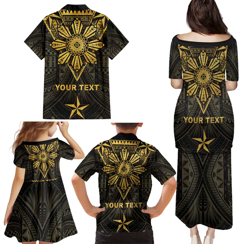 Personalised Philippines Independence Day Family Matching Puletasi and Hawaiian Shirt Filipinos Sun Star Tribal LT05 - Polynesian Pride